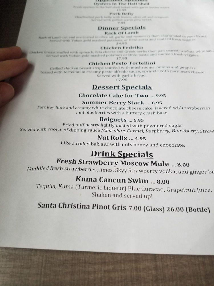 Menu at The Hook Seafood Broiler restaurant, Edmonds