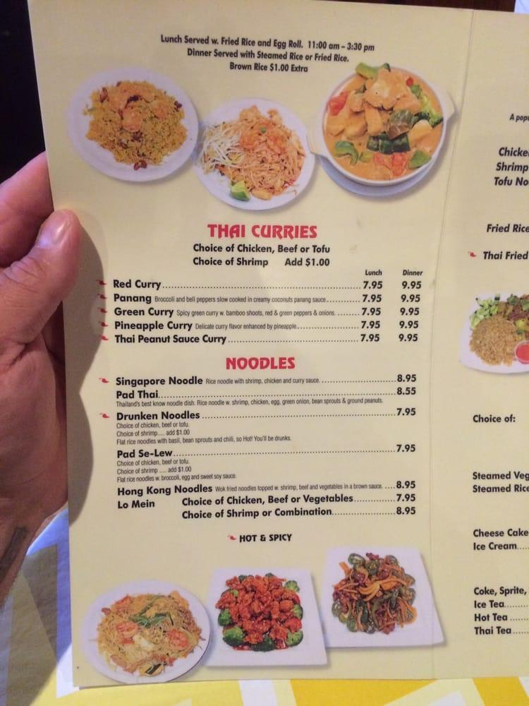 Menu at Thai Chili Restaurant, Baton Rouge, O'Neal Ln
