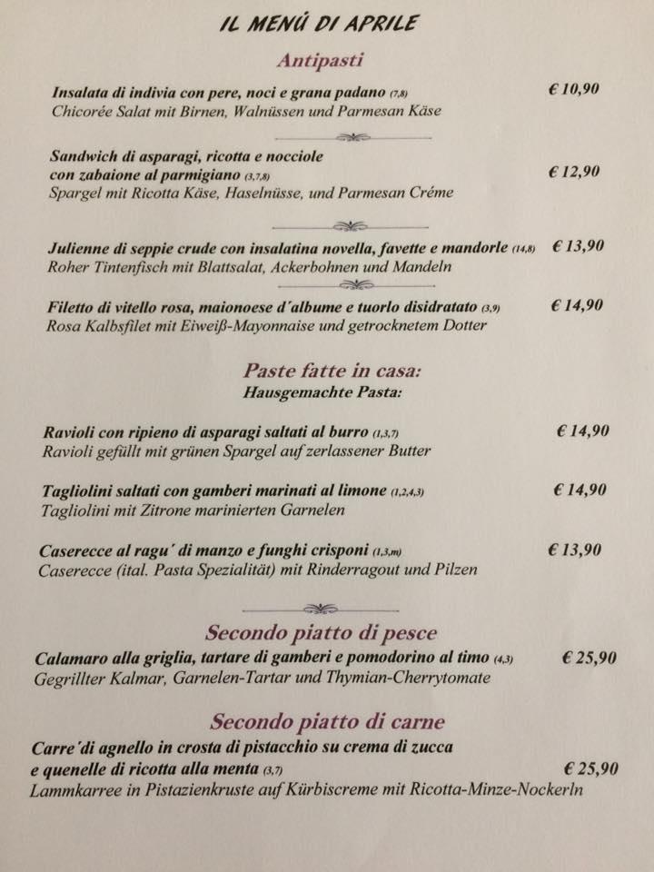 Speisekarte von Dal Contadino Wine Bar, Berlin