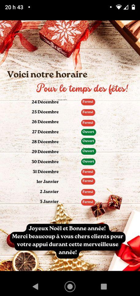 Menu de La bonne bouffe maison chez Rhéa.