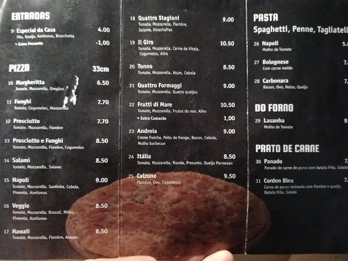 Menu em Il Giro Pizza restaurante, Carvalhal Redondo