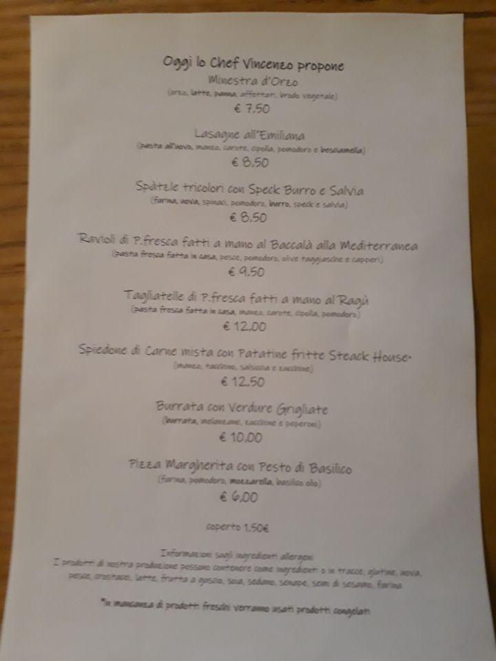 Menu di Il Simposio Bar Ristorante 