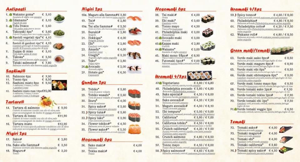Menu di Sushi house 
