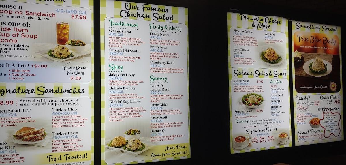 Menu At Chicken Salad Chick Restaurant Pearland Pearland Pkwy Suite 108 9108