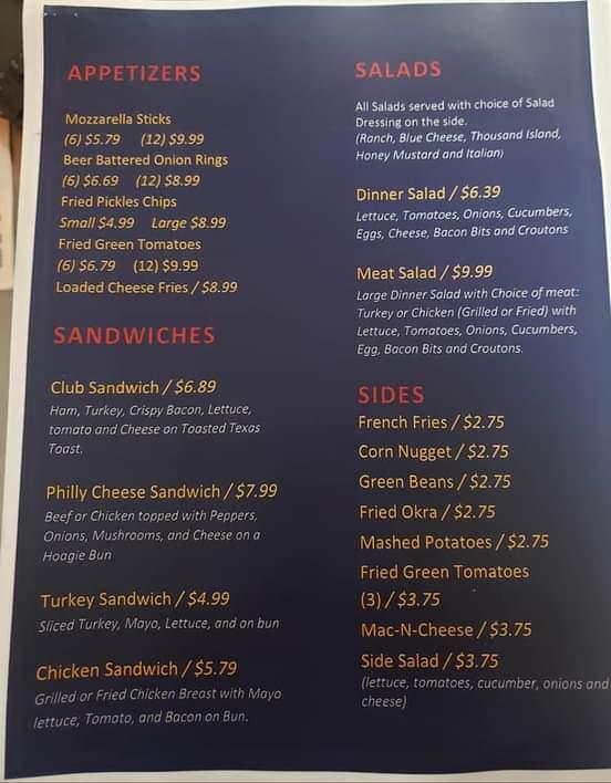 Menu at Jumbo's Burgers, Wings & More restaurant, Pell City, 385 Old