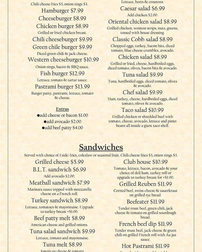Menu at Dollis Breakfast Burrito restaurant, Covina