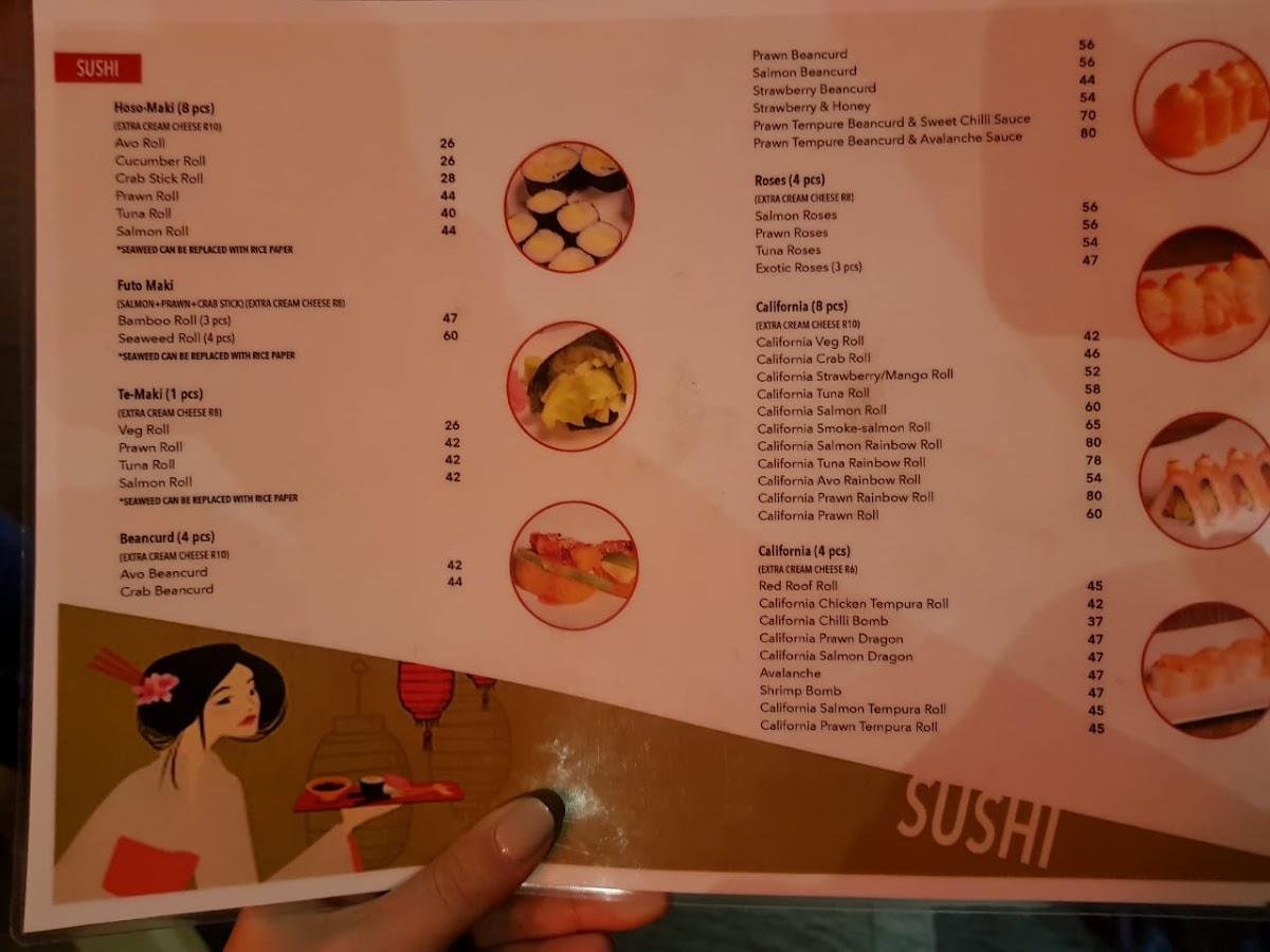 Menu at Full House Sushi Bar and Chinese Restaurant, Bloemfontein