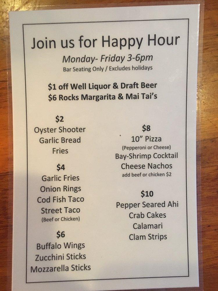Menu at Rose's Bar and Grill, Morro Bay