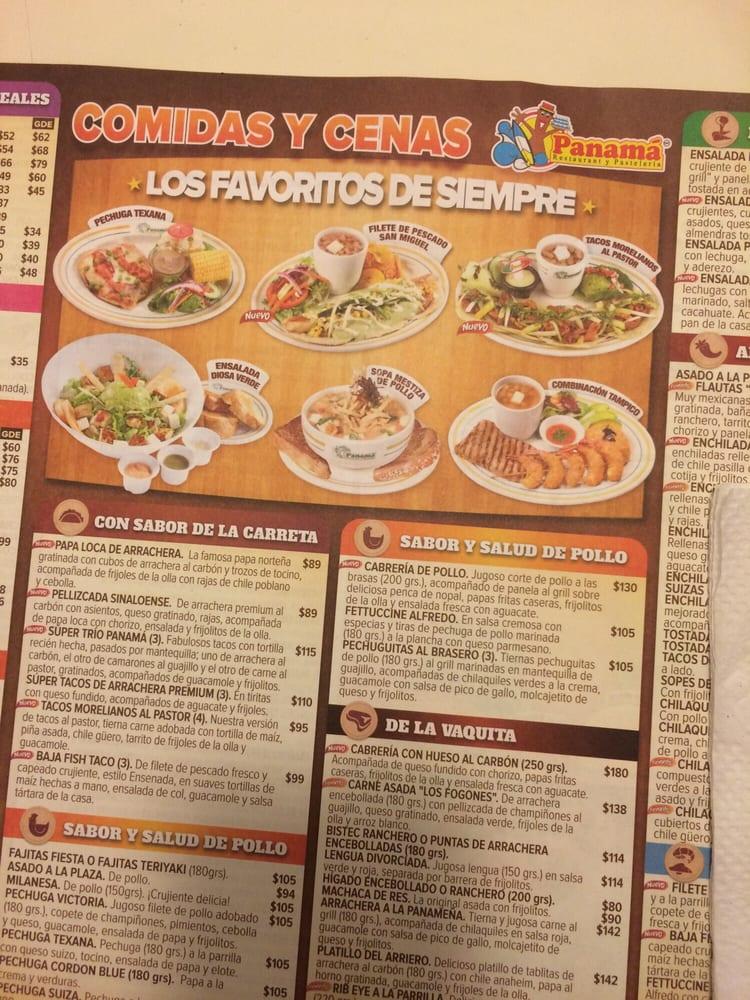 Menu At Panamá Mazatlán Av Ejercito Mexicano 186 Col Lomas Del Mar