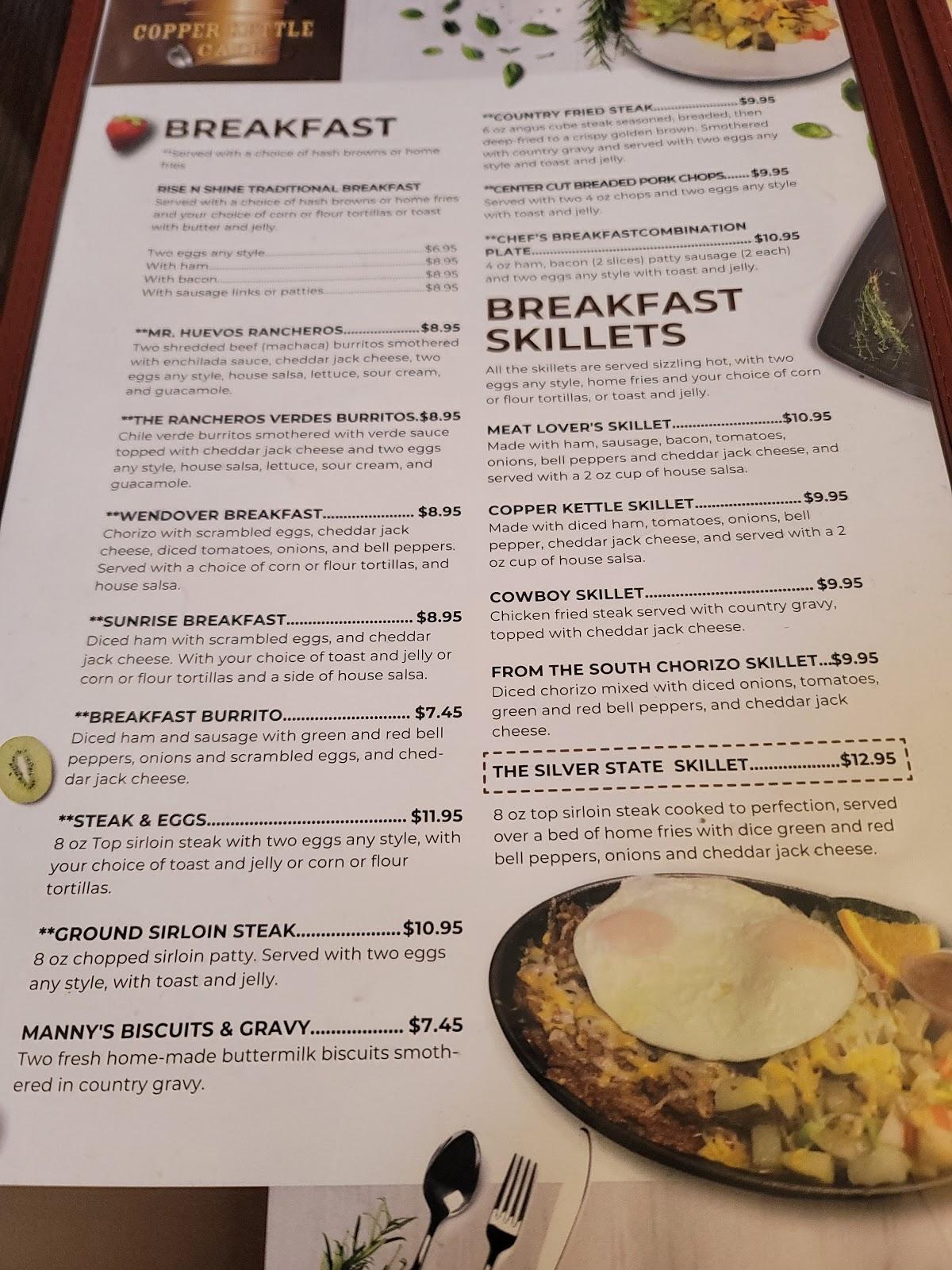 Menu at Copper Kettle Café cafe, Wendover