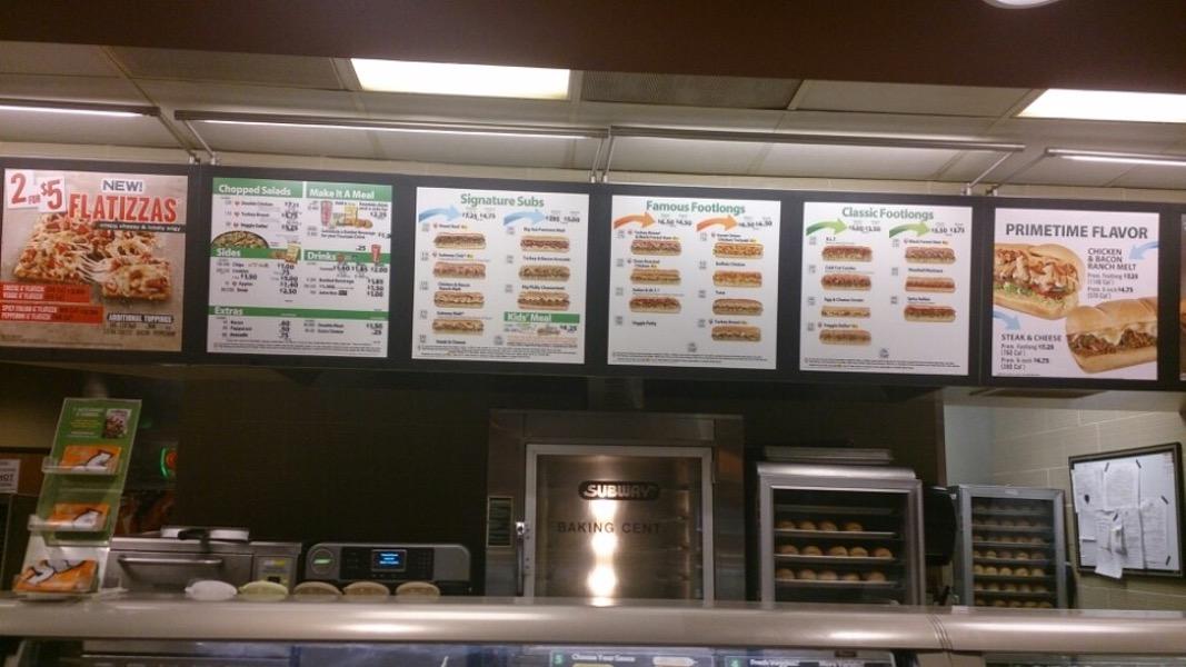 subway menu board
