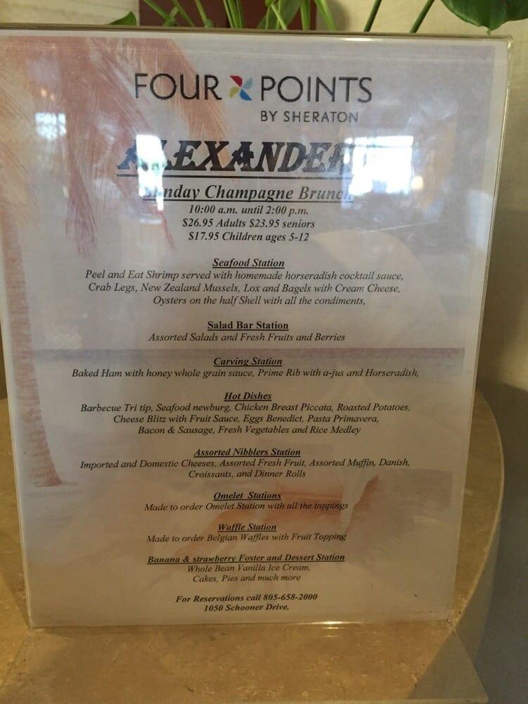 Menu at Alexander's Restaurant & Lounge, Ventura