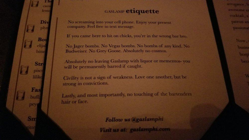 Menu at Gaslamp pub & bar, Kailua