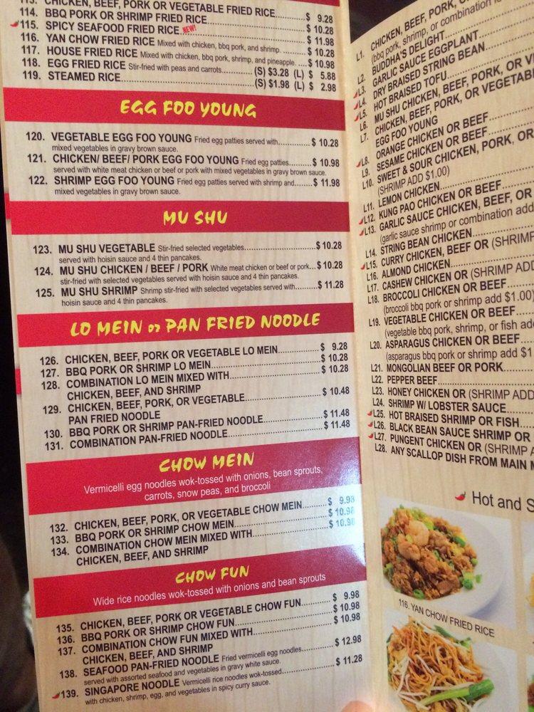 Menu at Moon Wok restaurant, Santa Clarita, Cinema Dr