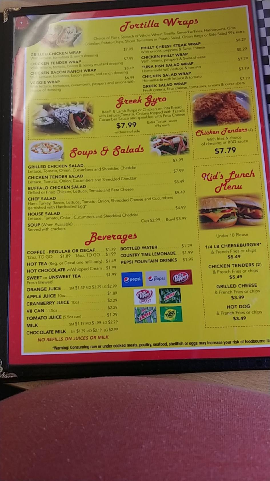 Menu at The Breakfast House Socastee restaurant, Myrtle Beach