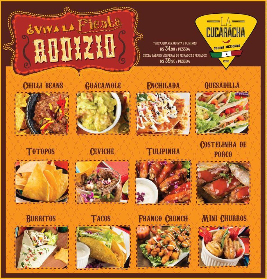 La Cucaracha cardápio