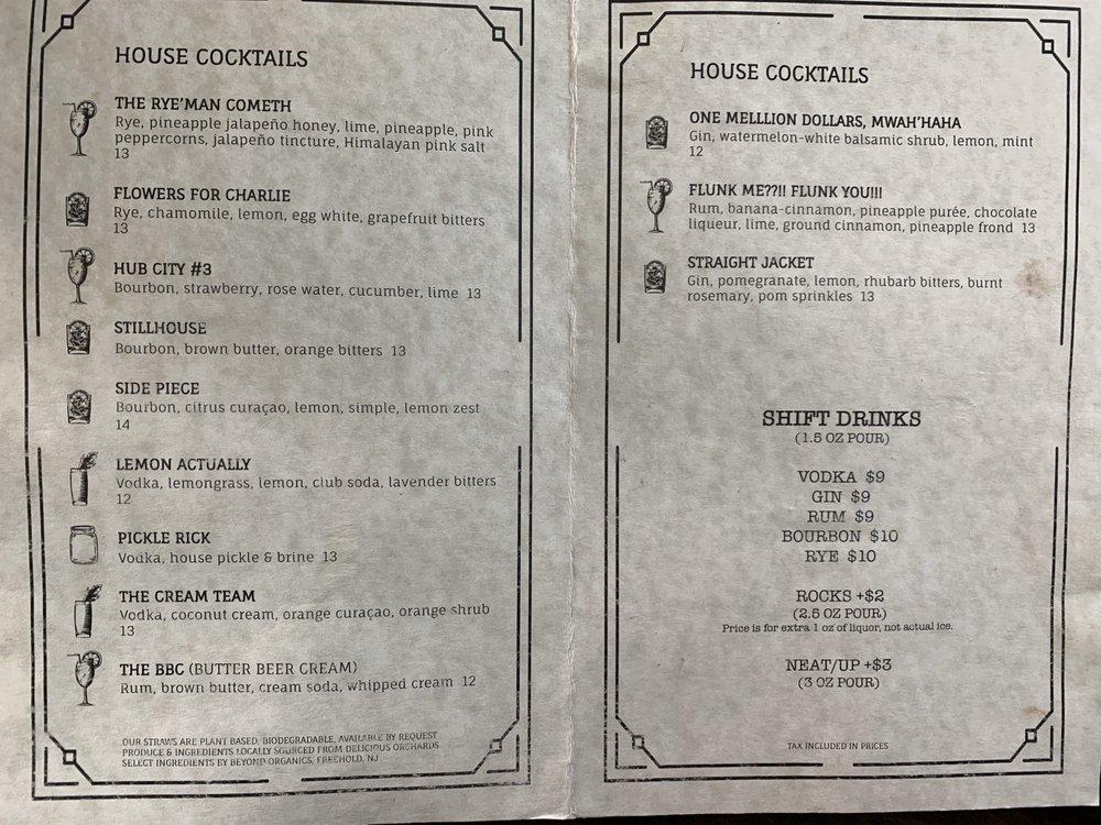 Menu at Colts Neck StillHouse pub & bar, USA