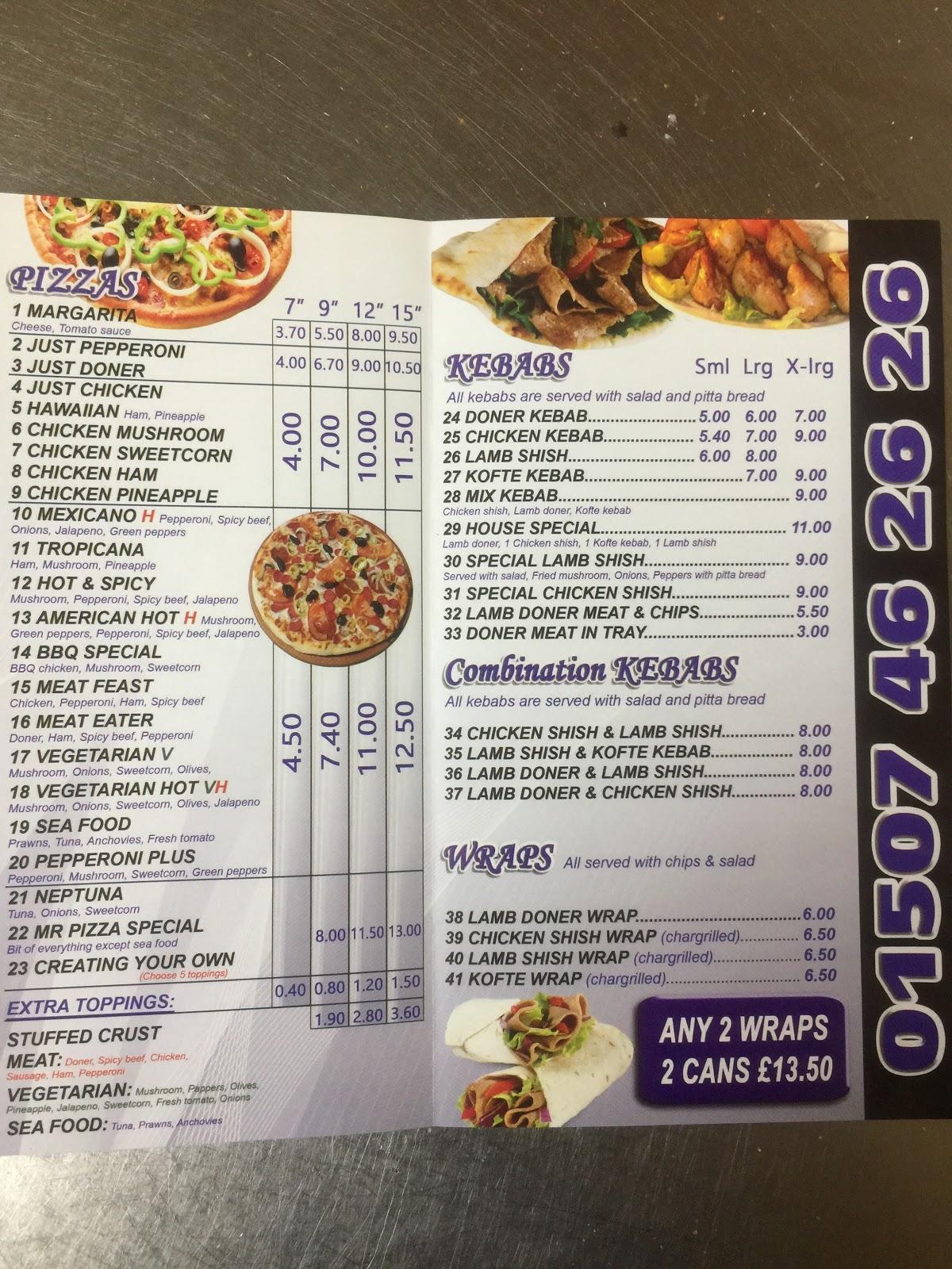 Menu at Mr Pizza pizzeria, Alford mr pizza new castle reviews
