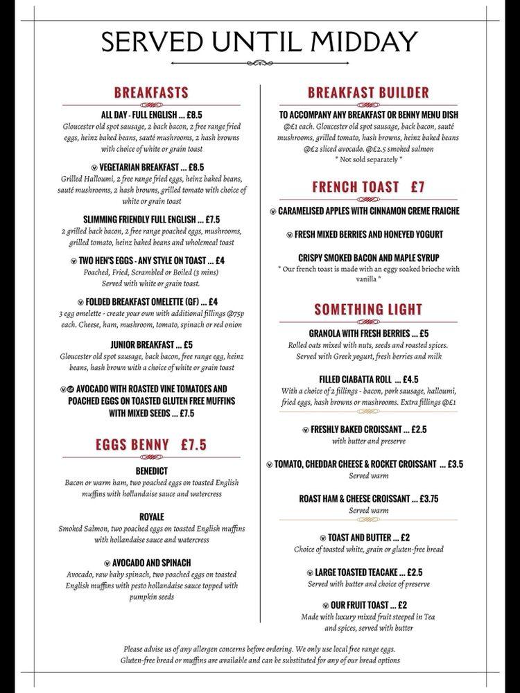 Menu at Union Street Brasserie pub & bar, Yeovil