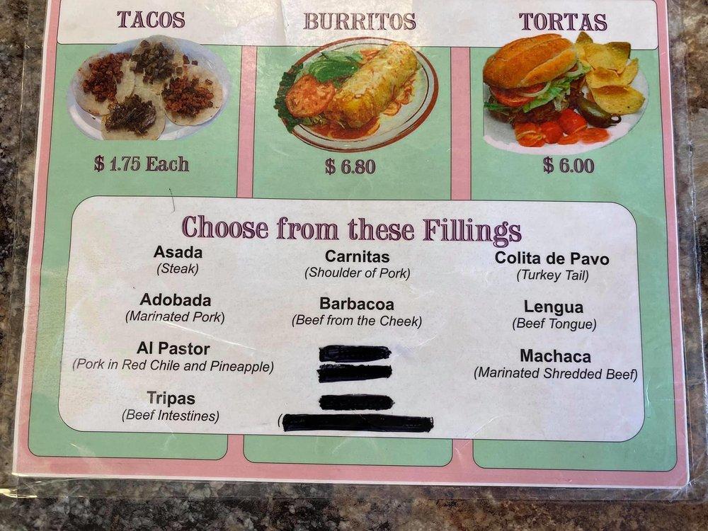 Menu at La Vaquita Restaurant, Farmington
