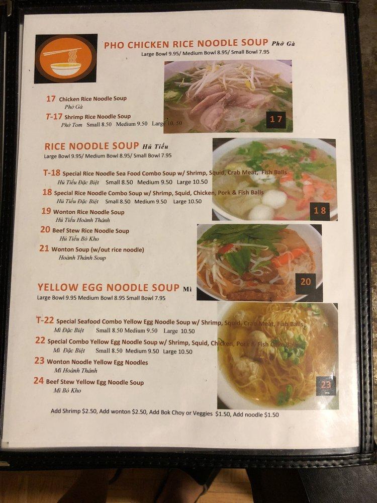 Menu At Pho Asian Cuisine Restaurant Manteca