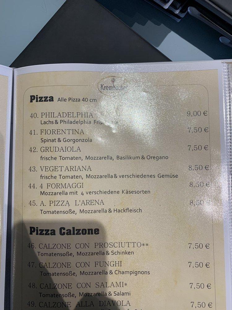 Speisekarte von Ostereia Pizzeria L'Arena, Leipzig