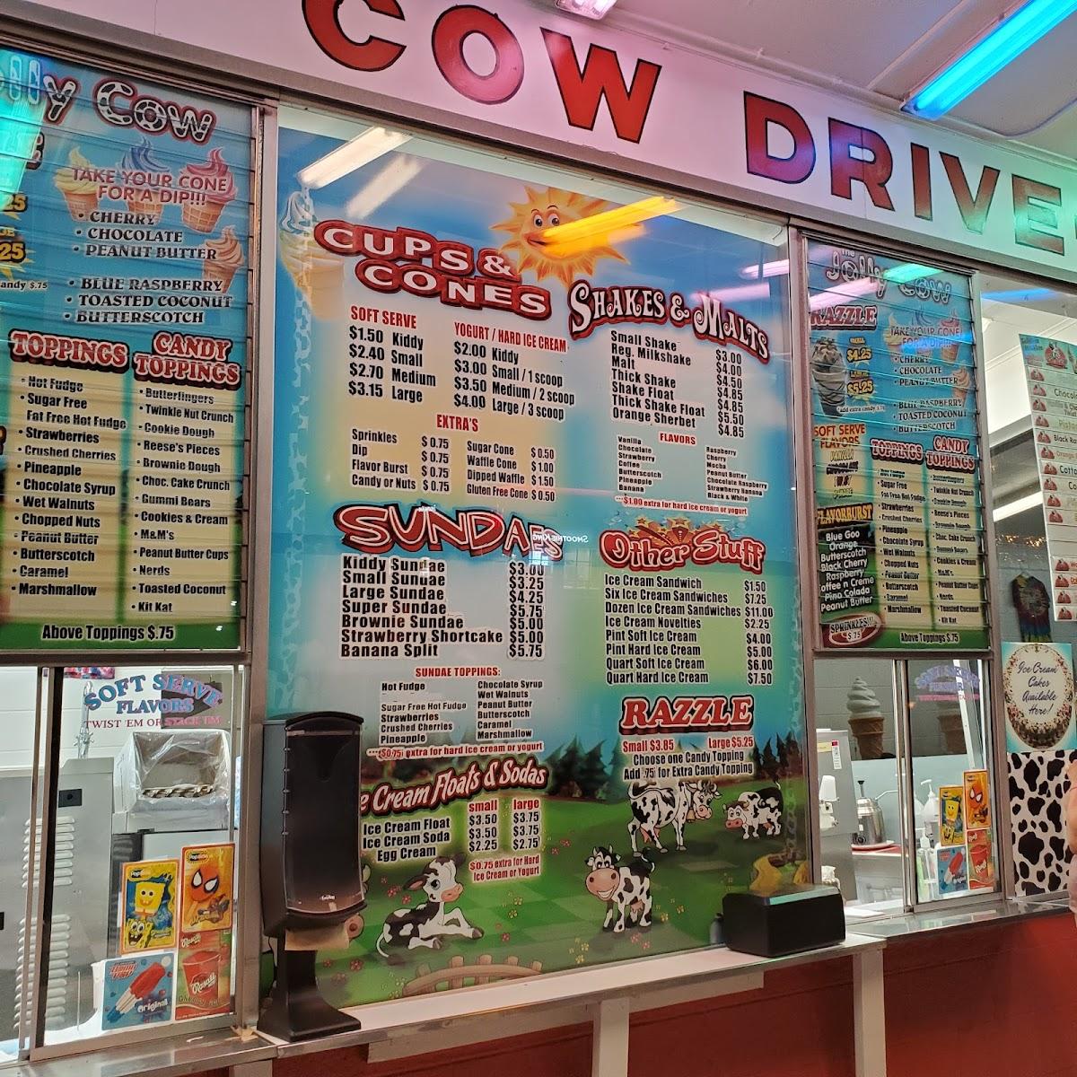 Menu at The Jolly Cow, Lake Katrine