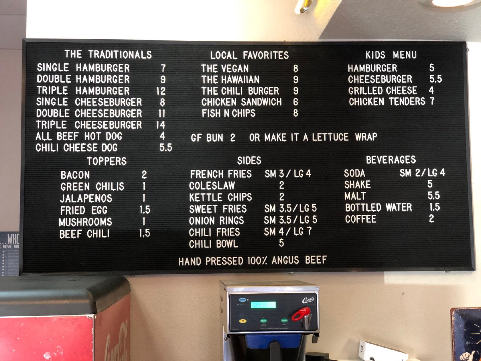 Menu at Brown Bag Brewery restaurant, Prescott, 150 E Sheldon St 111