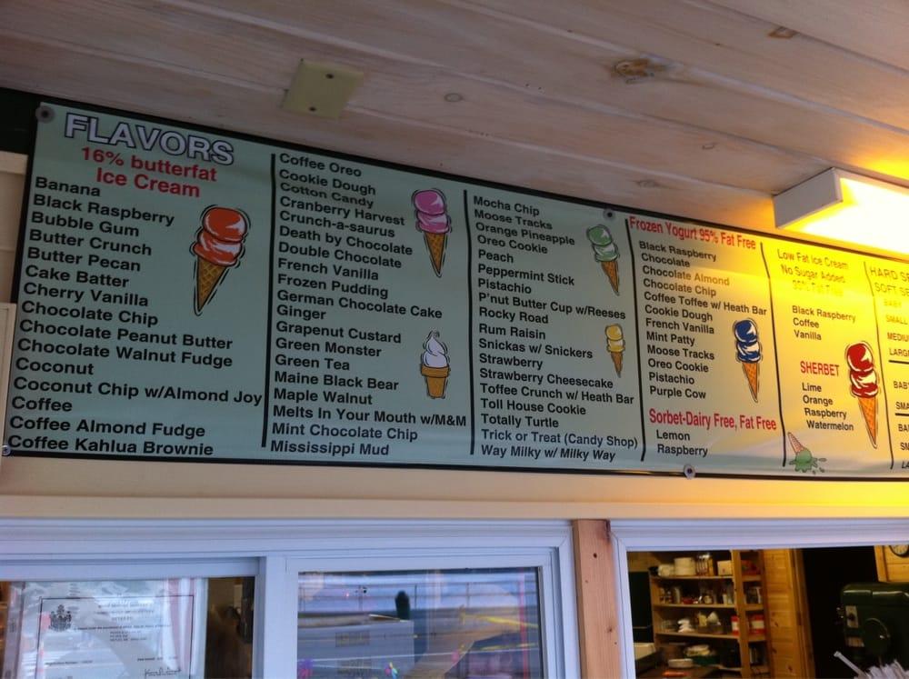 Menu at Lakeside Dairy Bar, Naples, 933 Roosevelt Trail