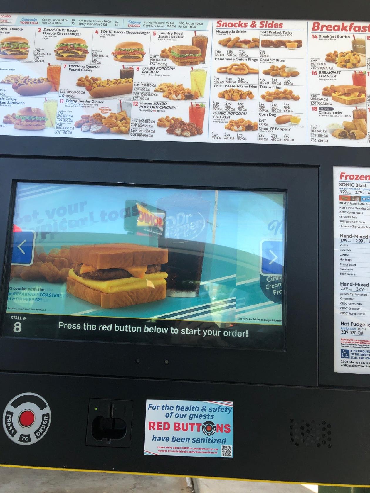 Menu At Sonic Drive In Fast Food Salina Market Pl