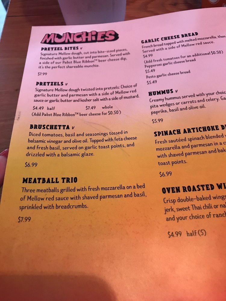 Menu at Mellow Mushroom Lake Charles pizzeria, Lake Charles