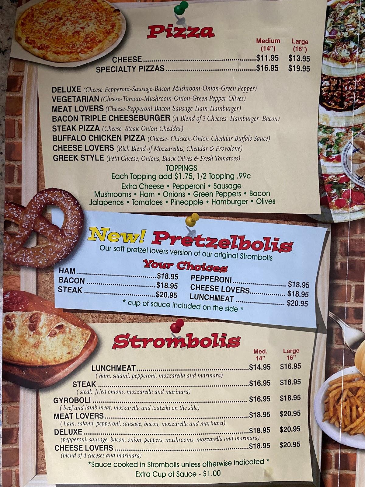 Menu at Wrightsville Pizza & Family pizzeria, Wrightsville