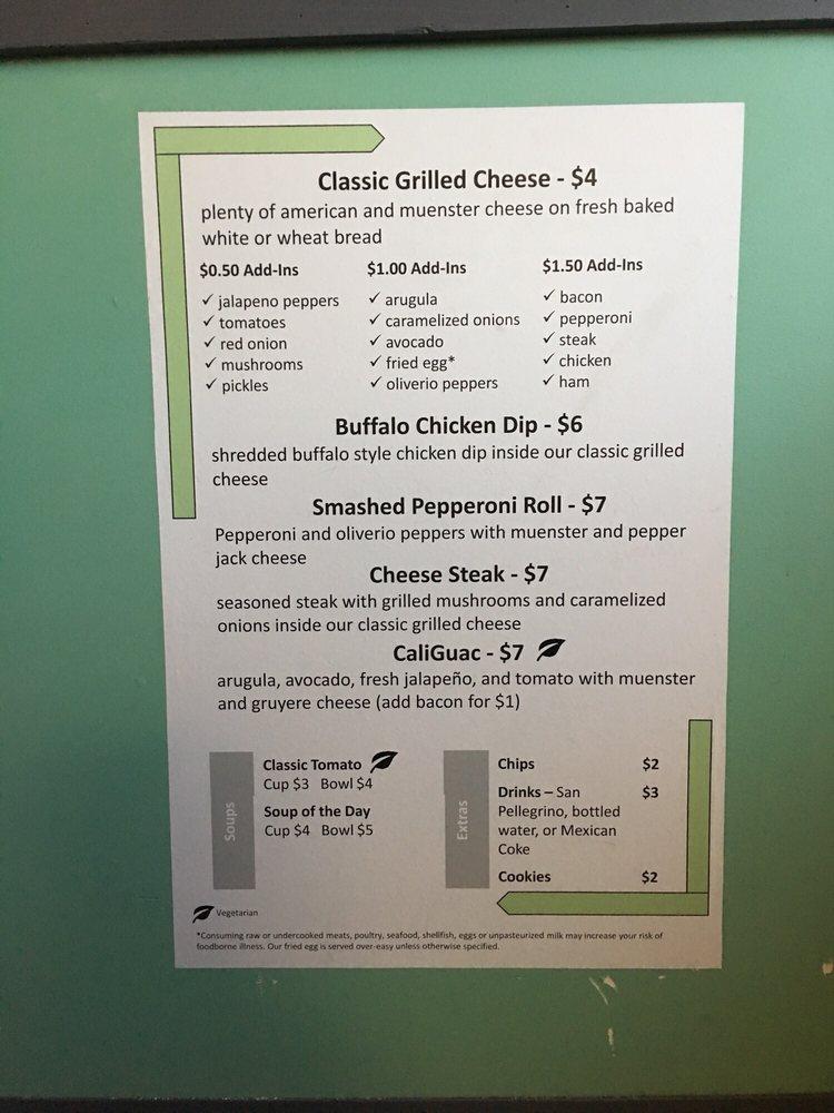 Menu at Cheese Louise restaurant,