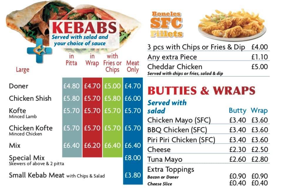 Menu At Fish Bites Restaurant South Elmsall