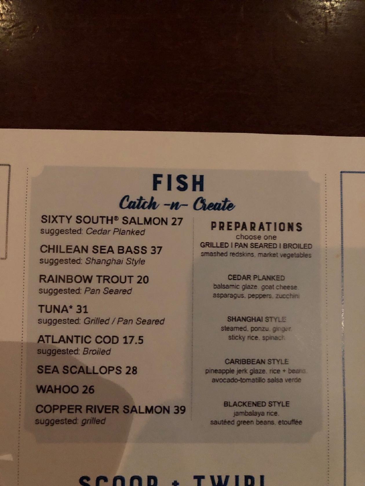 Menu At Mitchell S Fish Market Restaurant Woodmere