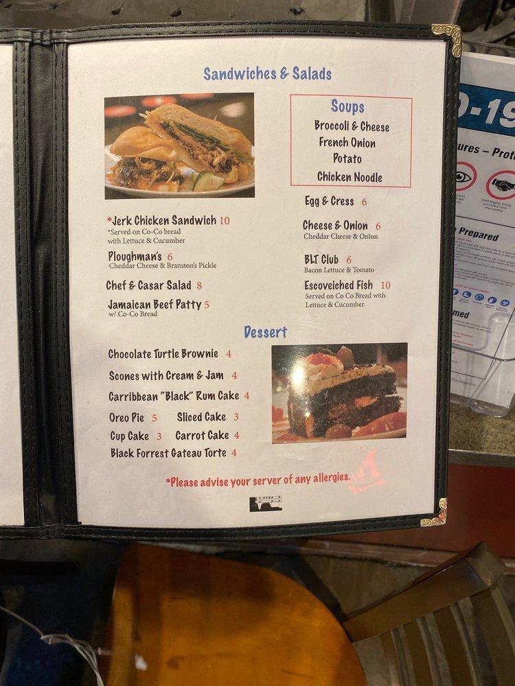 Menu at JamEng Caribbean And English Cuisine pub & bar, Orlando
