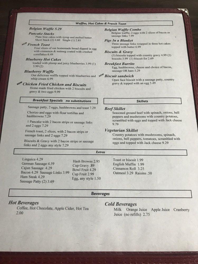 Menu at Four Corners Restaurant, Tracy
