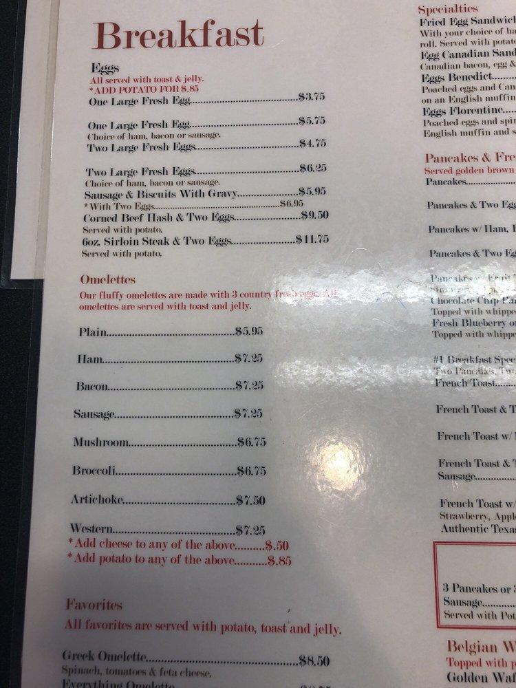 Menu at Brockport Diner cafe, Brockport