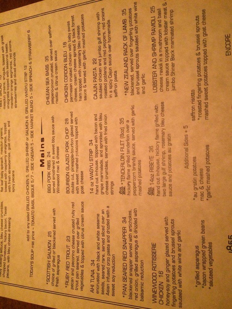 Menu at Winewood Grill pub & bar, Grapevine