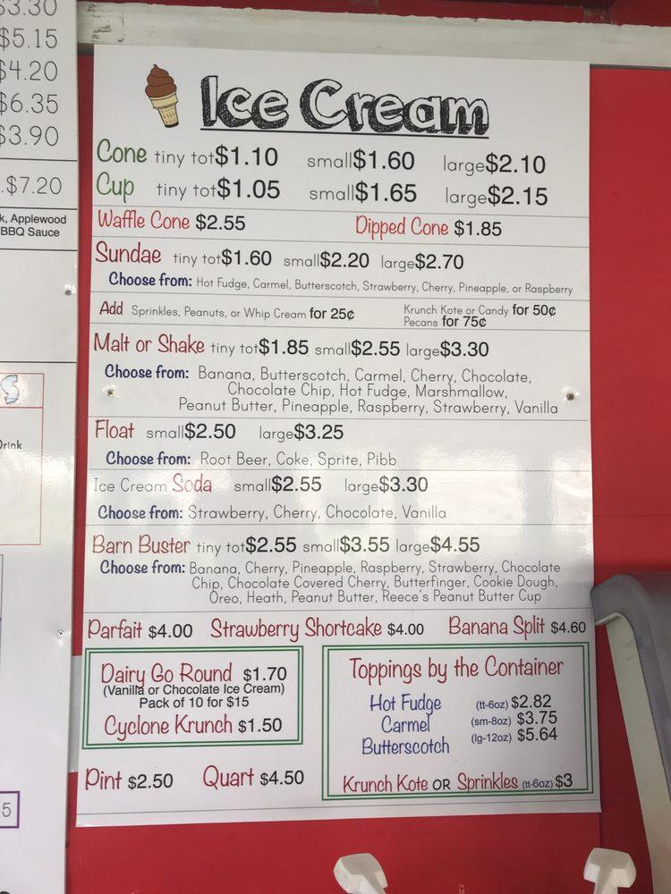 Carta de Dairy Barn, Wathena