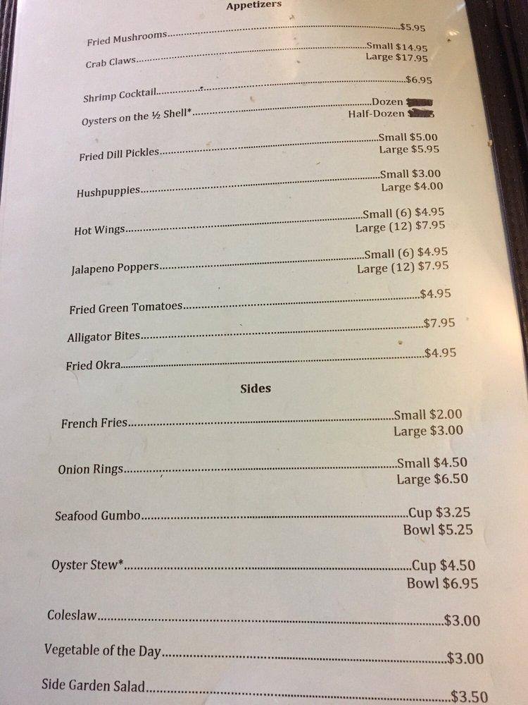 Menu at Blue Marlin Restaurant, Fairhope