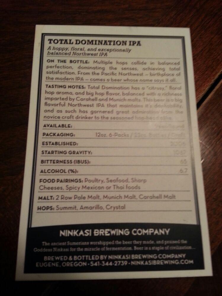 Menu at The Better Living Room by Ninkasi Brewing restaurant, Eugene