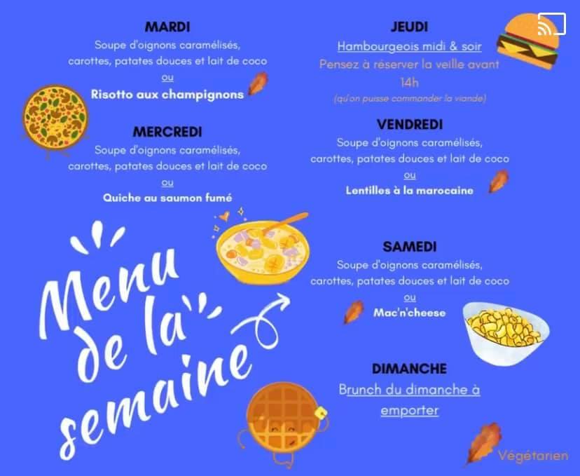 Menu de chantilly & co