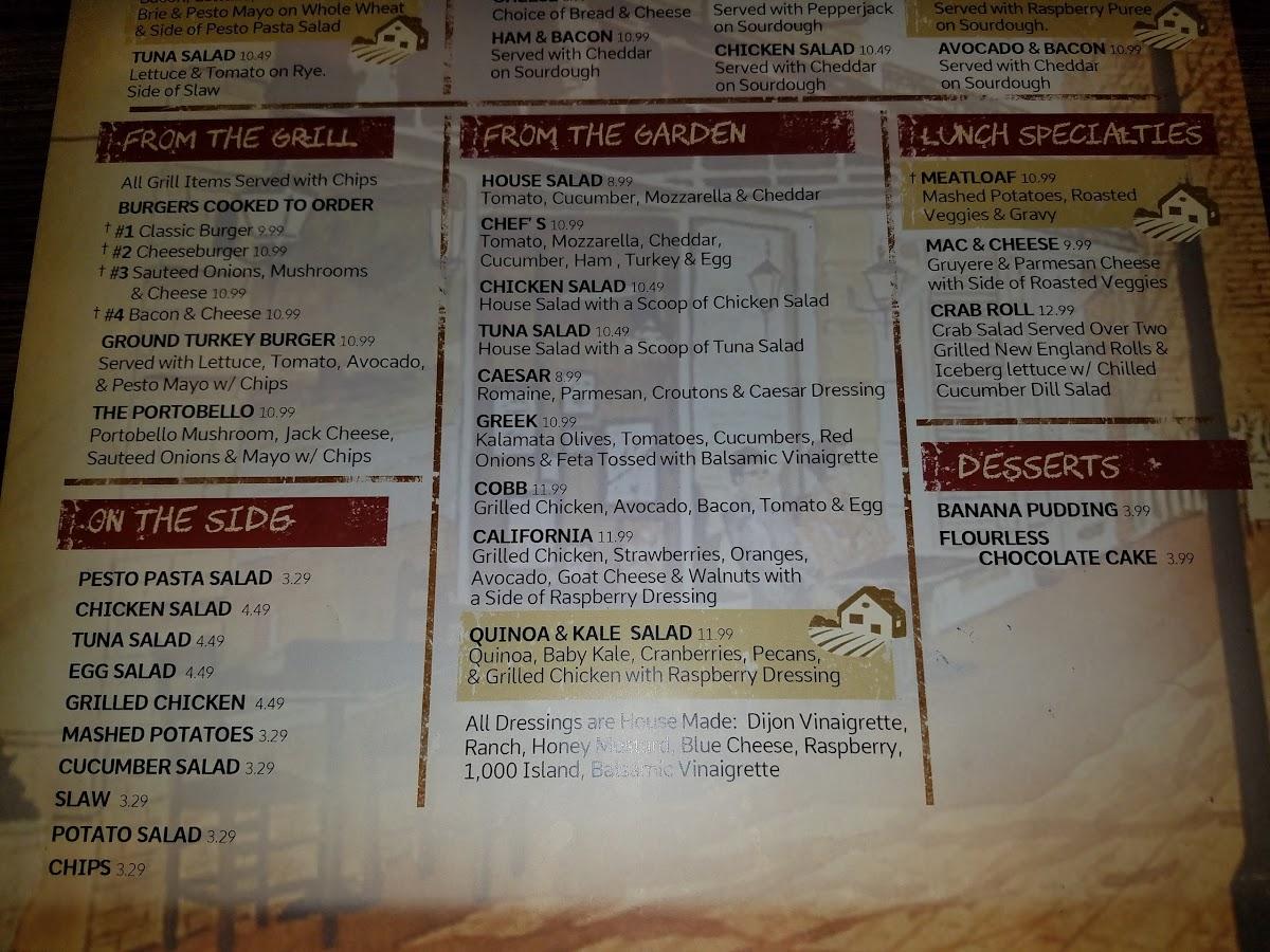 Menu at Famous Toastery Keagy Village restaurant, Roanoke
