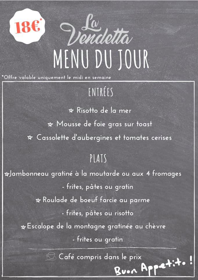 Menu at Escale 2000, Bertrix