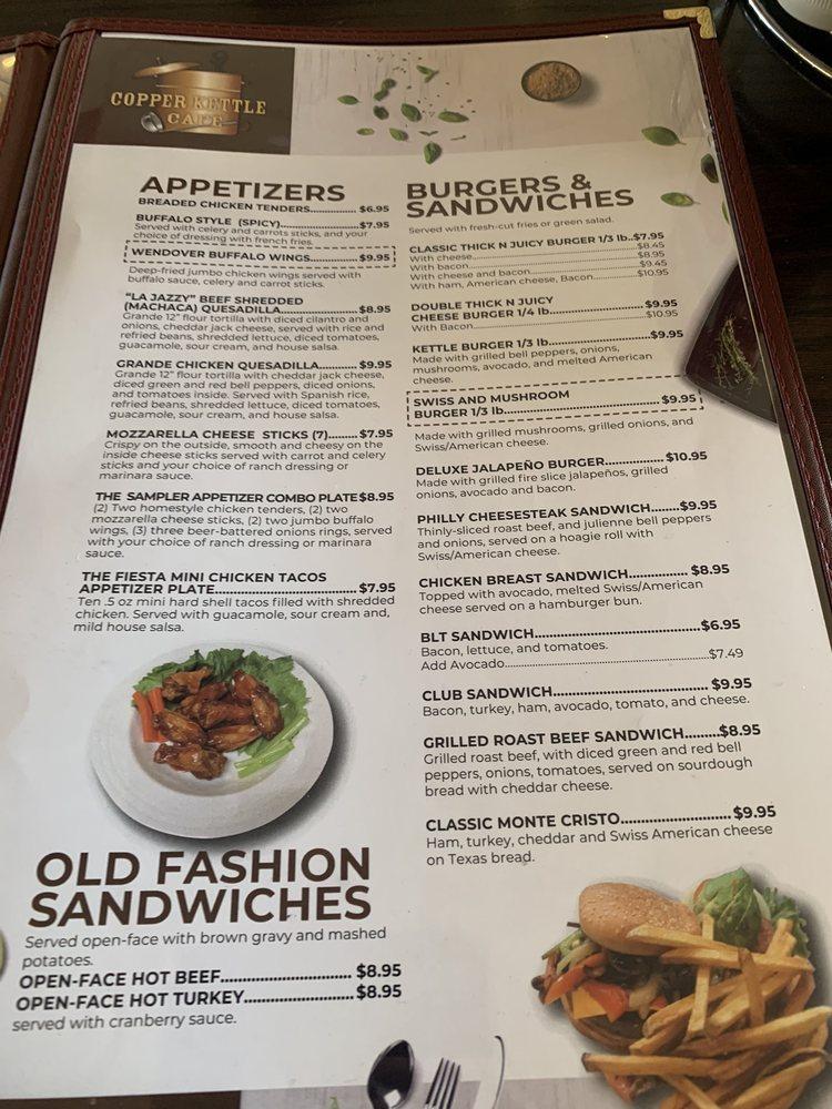 Menu at Copper Kettle Café cafe, Wendover