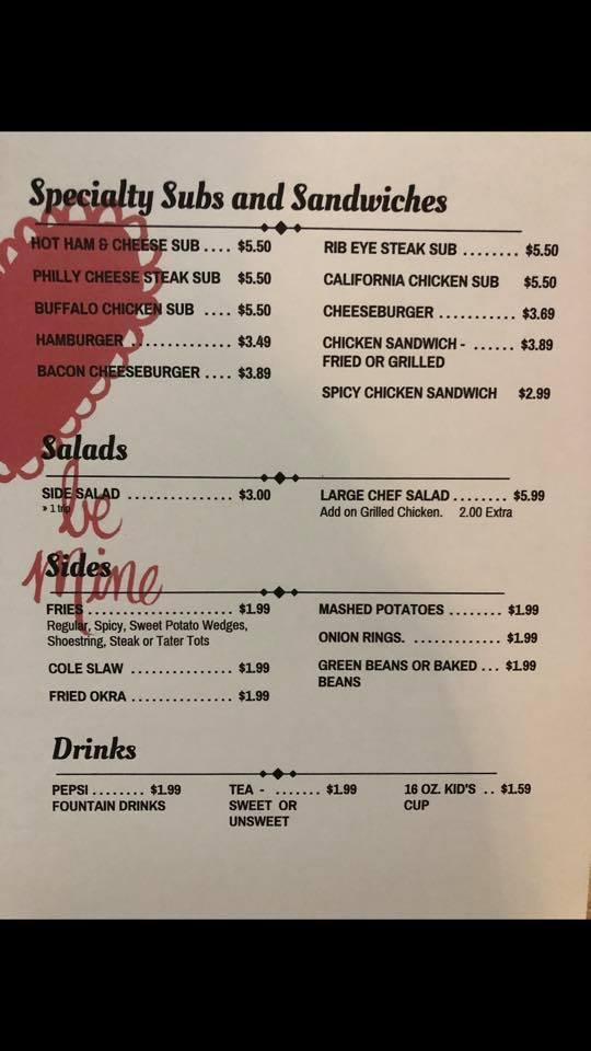 Menu at Eagle Rock Grill BBQ, Berry, AL18