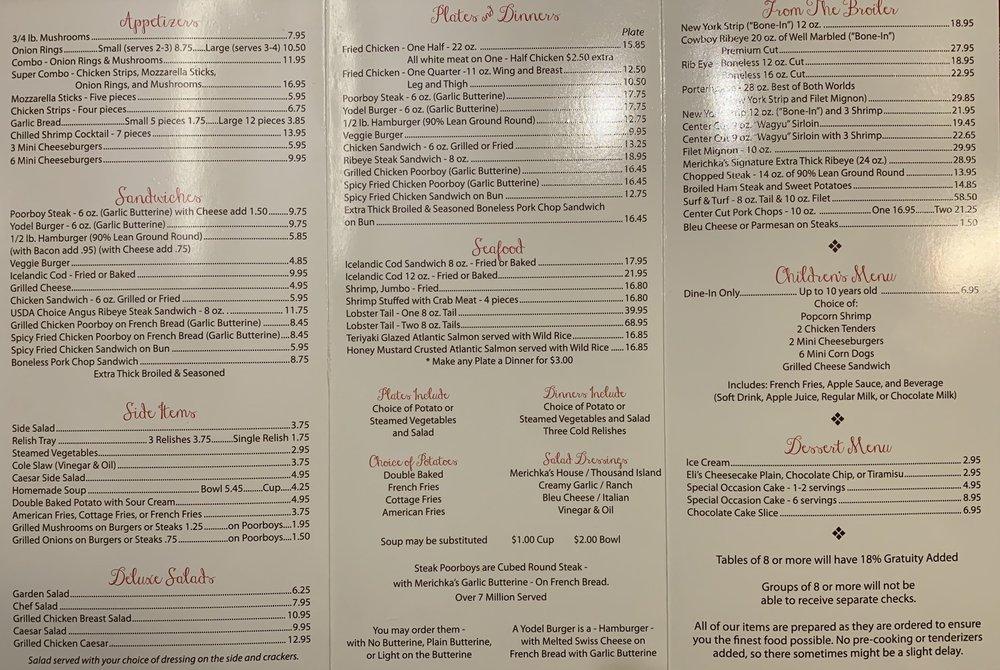 Menu At Merichka s Restaurant Crest Hill menu-at-merichka-s-restaurant-crest-hill