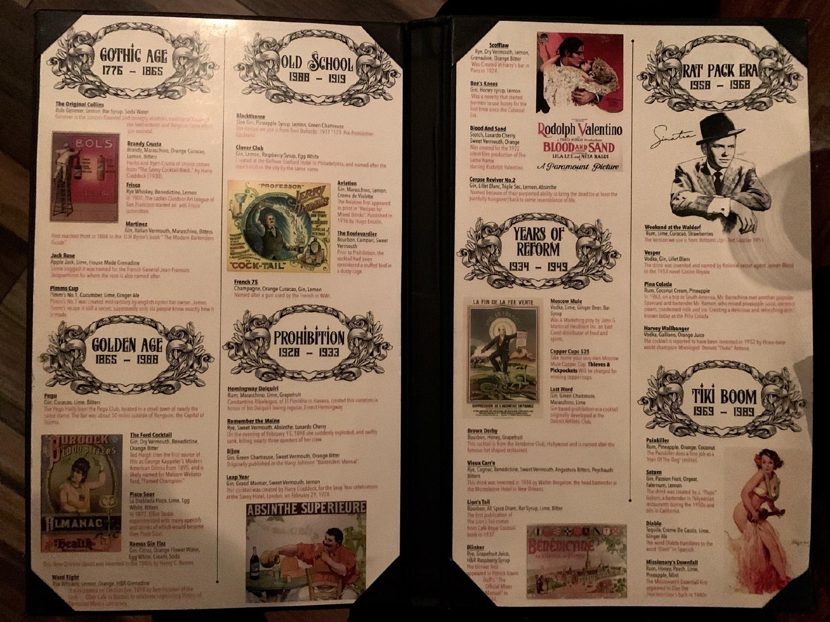 Menu at Herbs and Rye pub & bar, Las Vegas