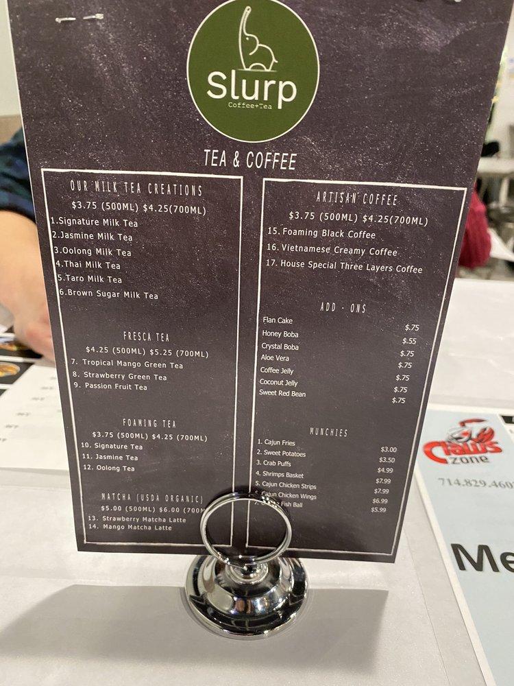 Menu at Claws Zone Anaheim restaurant, Anaheim